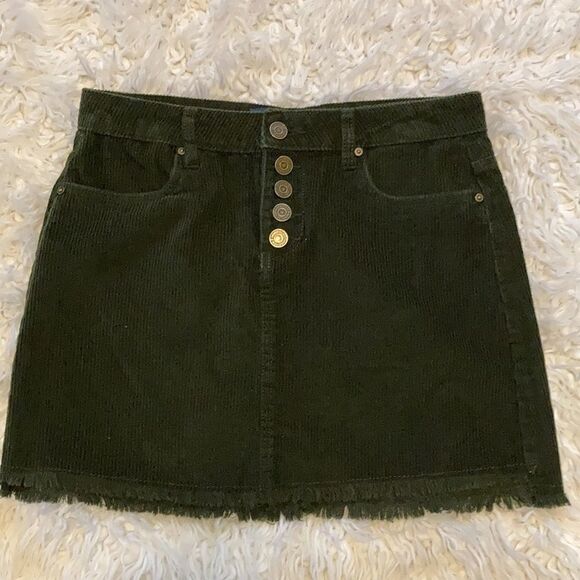 Indigo Rein black corduroy mini skirt Size 27 - Picture 2 of 5